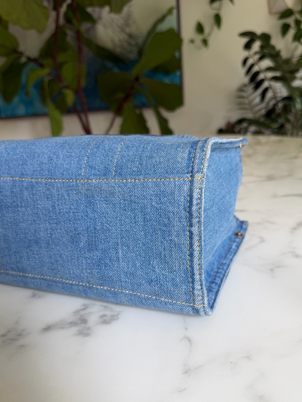 COACH Cargo Tote Bag 26 Denim Indigo Blue CR659 Crossbody - Picture 8 of 16